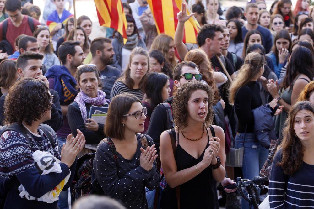 Els estudiants gironins surten al carrer contra l'aplicació de l'article 155