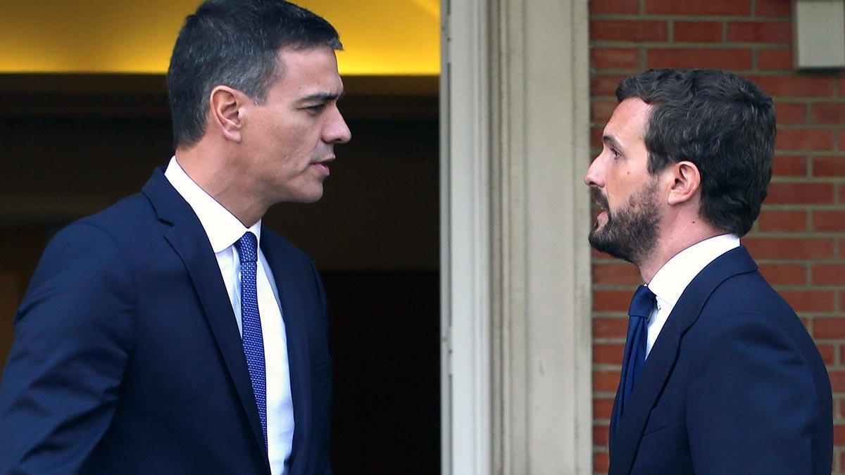 Sánchez y Casado se reúnen para hablar de Catalunya, economía y el CGPJ