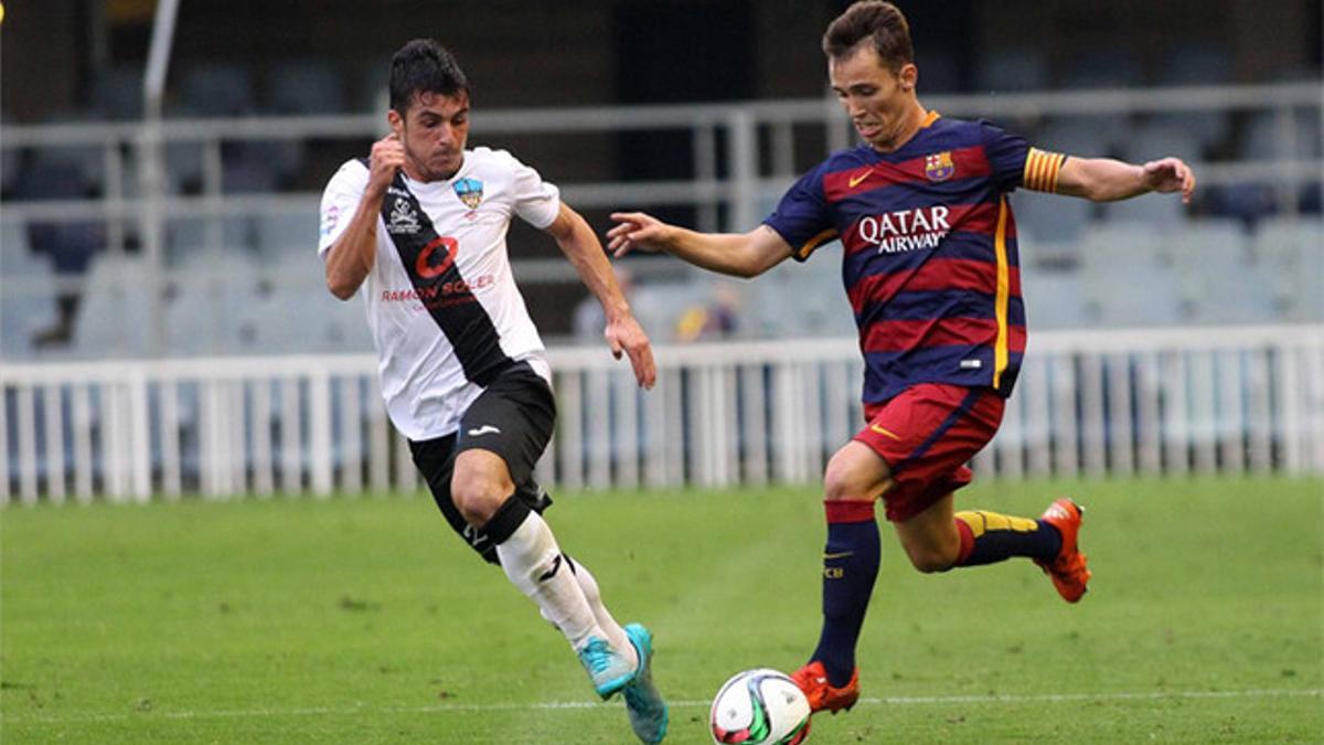 Alejandro Grimaldo, en un partido ante el Lleida Esportiu