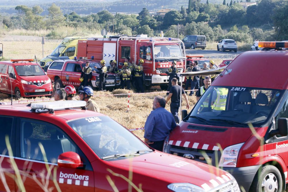 Extinció de l''incendi de Vilopriu 04/07/18