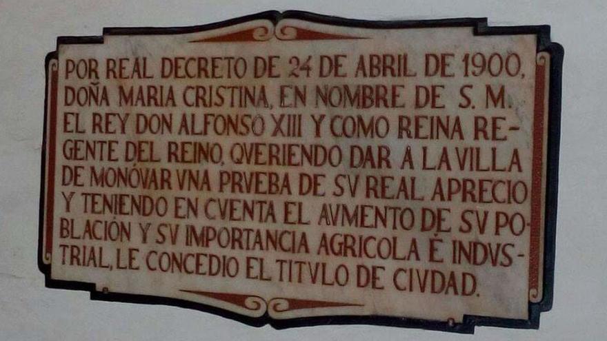 El título de Ciudad de Monóvar cumple 120 años