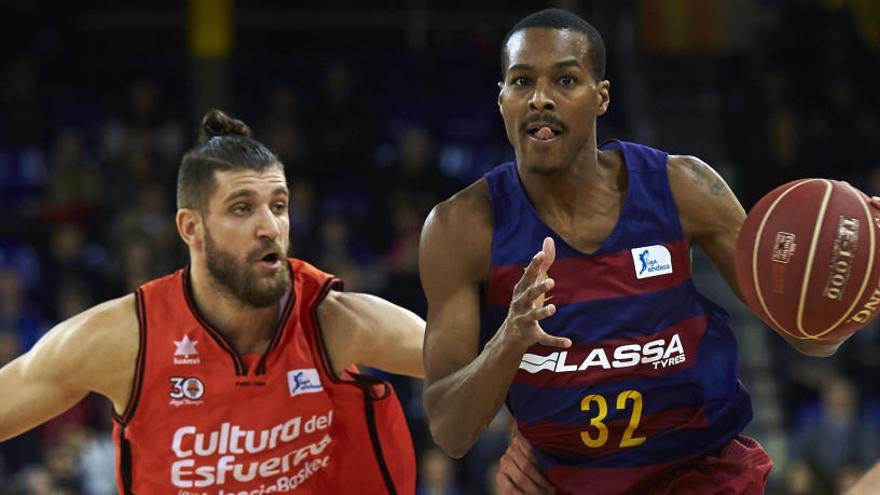 Alex Renfroe, del Barcelona Lassa, con el balón.