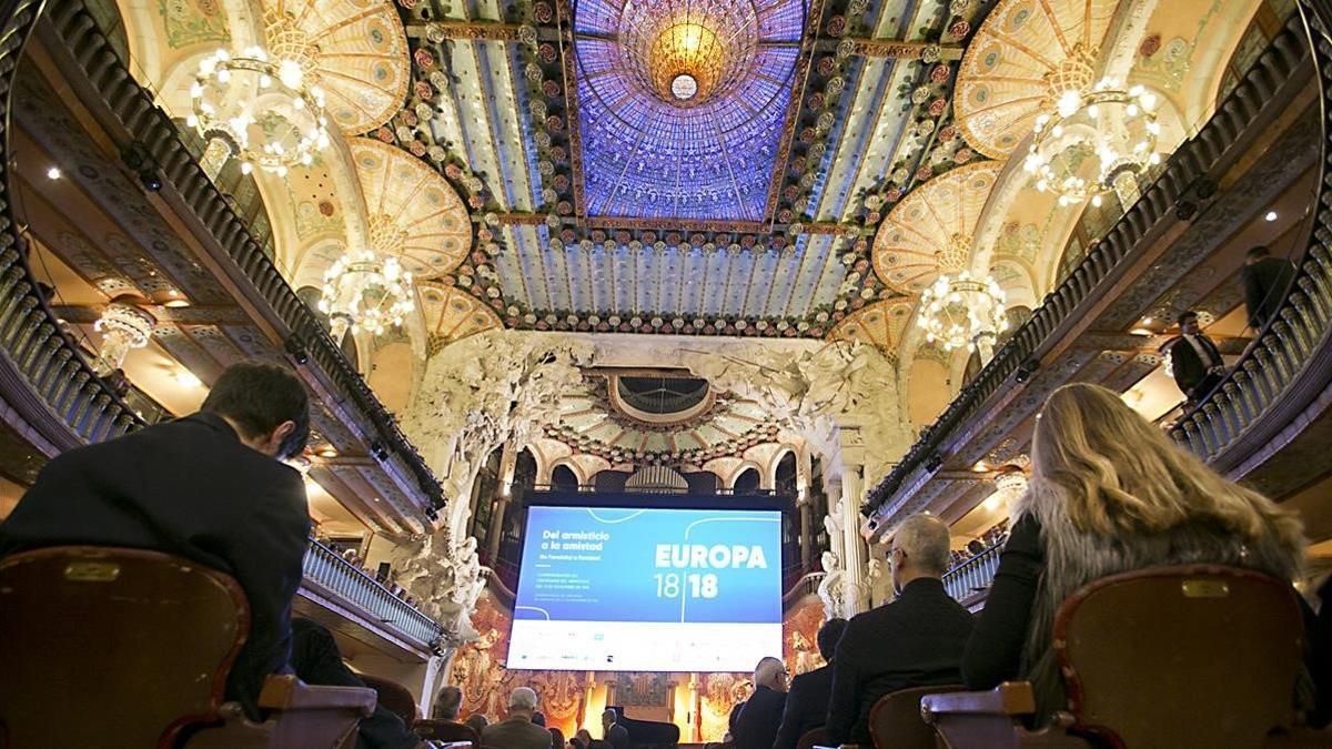 Conmemoración 100 años armisticio de la primera guerra mundial en el Palau de la Música