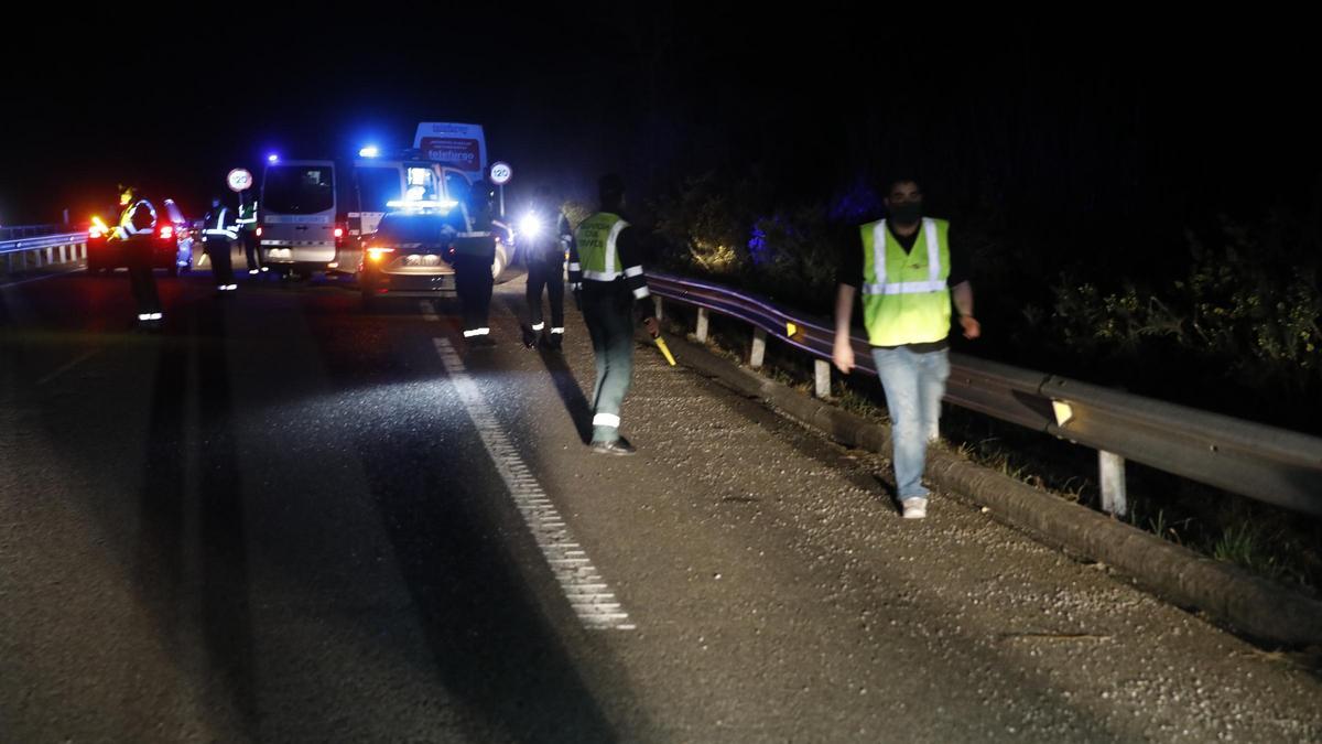 Muere un guardia civil arrollado por una furgoneta en la Autovía Minera