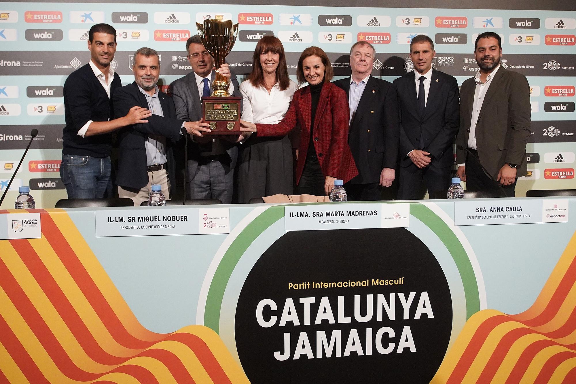 Presentació del partit entre Catalunya - Jamaica a Montilivi