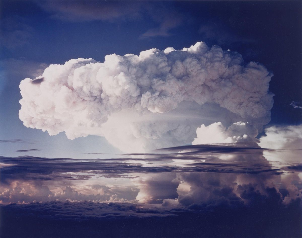 Primera prueba de un arma termonuclear (bomba de hidrógeno) del Gobierno de Estados unidos, en 1952.