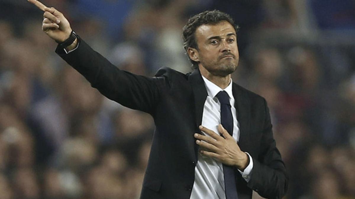 Luis Enrique Martínez durante el Barça-Ajax