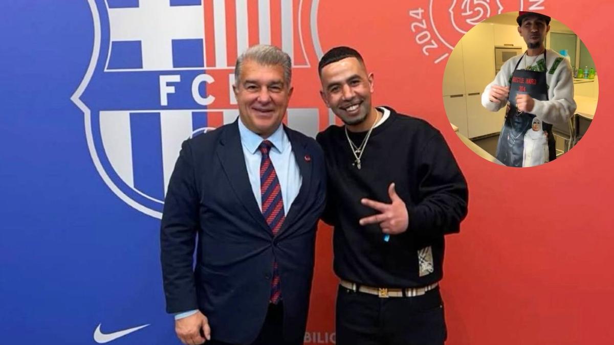 Mounir Nasraoui invita a Joan Laporta a tomar té en su casa