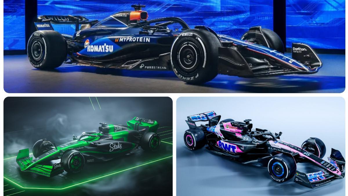 Los coches de Williams, Stake Sauber y Alpine