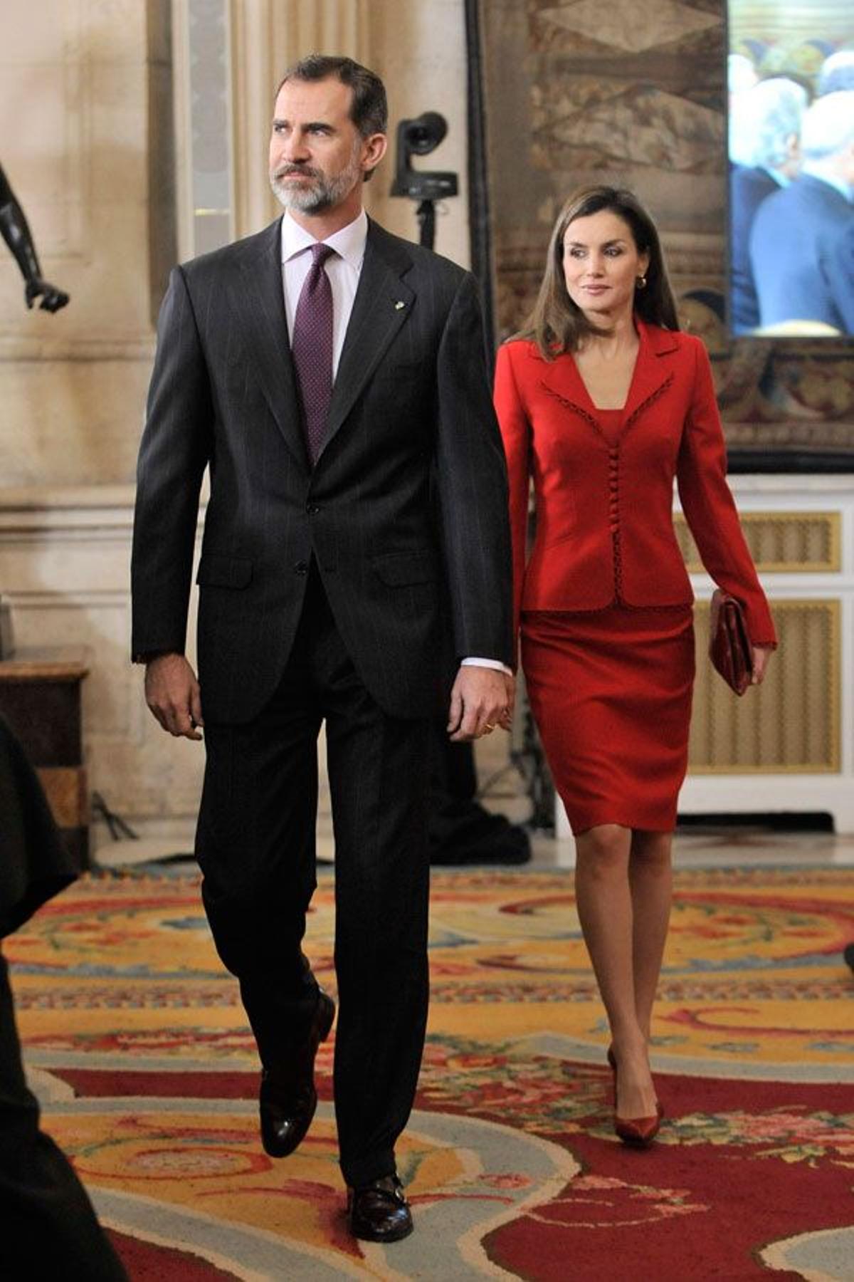 Letizia Ortiz junto a Felipe VI en Madrid