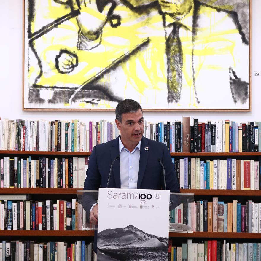 Pedro Sánchez participa en el acto de presentación del centenario de José Saramago (11/08/2021)