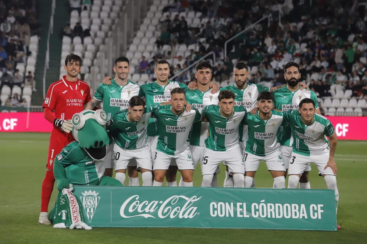 Once inicial del Córdoba CF frente al Zaragoza en El Arcángel.