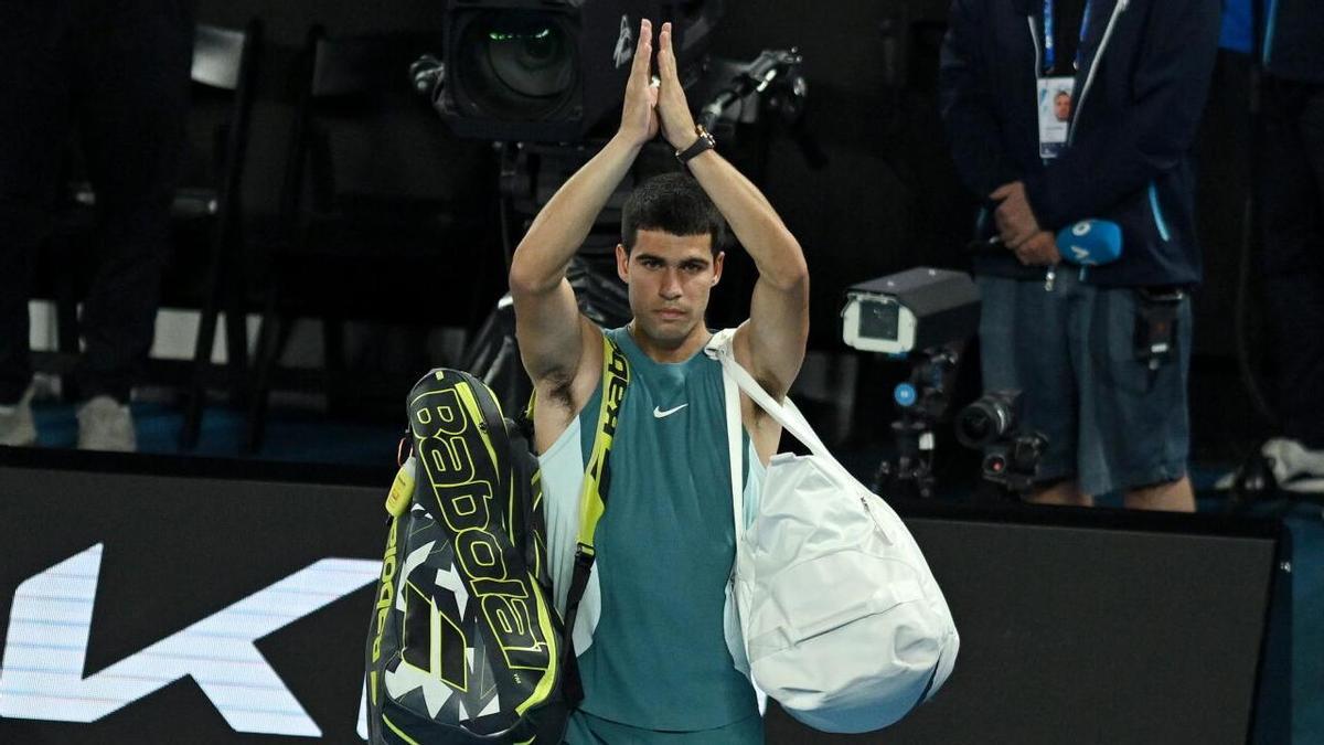 Carlos Alcaraz, en el último Open de Australia