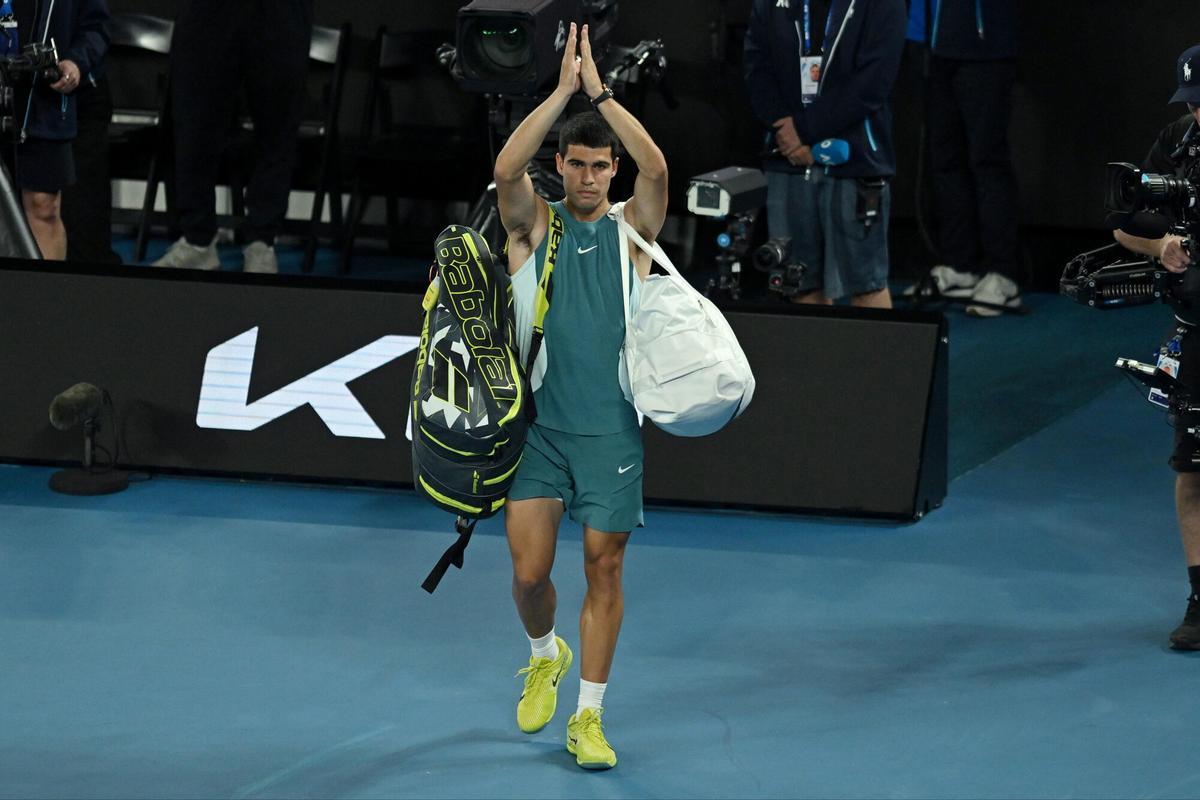 Carlos Alcaraz, en el último Open de Australia