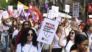 Manifestación de médicos en Barcelona