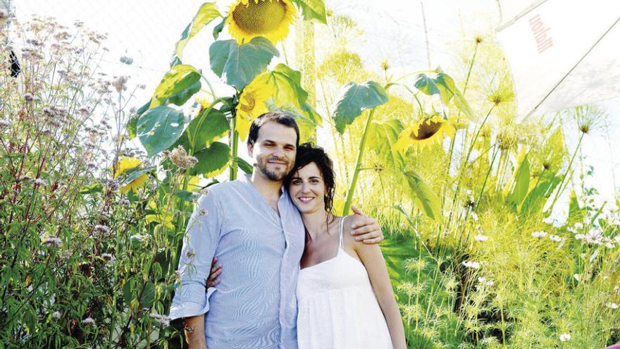 Pabo Andrés y Beatriz Castroviejo, ayer en Rodeira