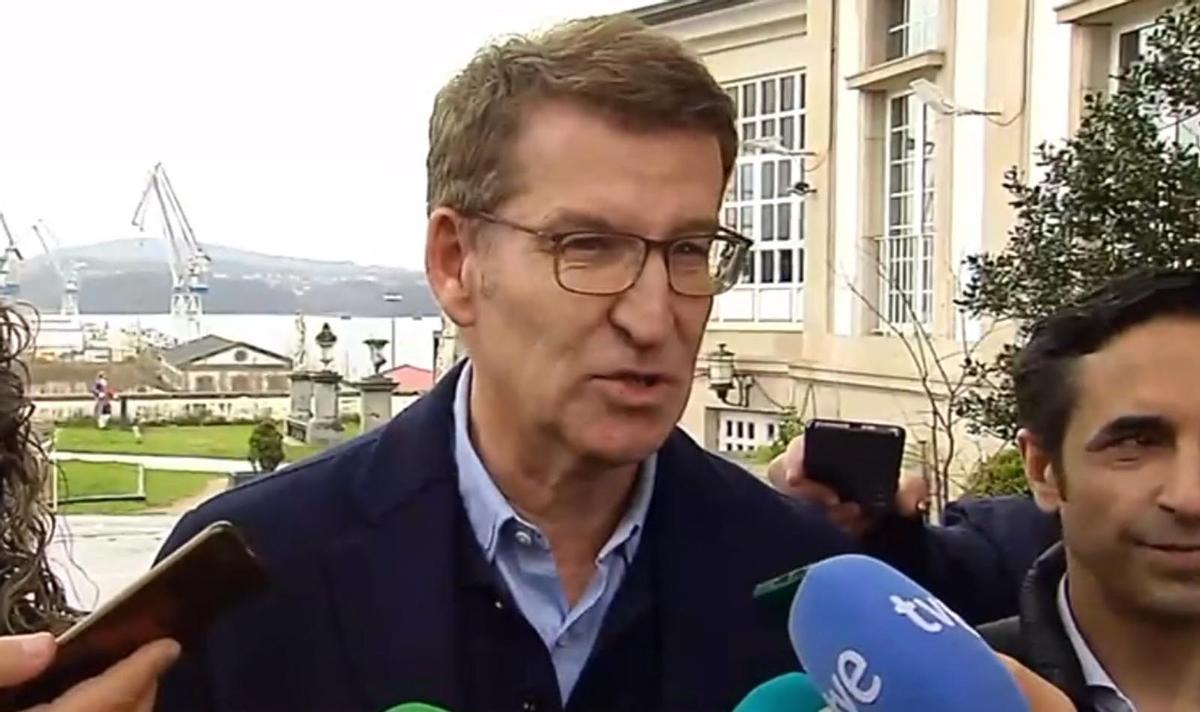 Alberto Núñez Feijóo negó en Ferrol cualquier indulto a Junts
