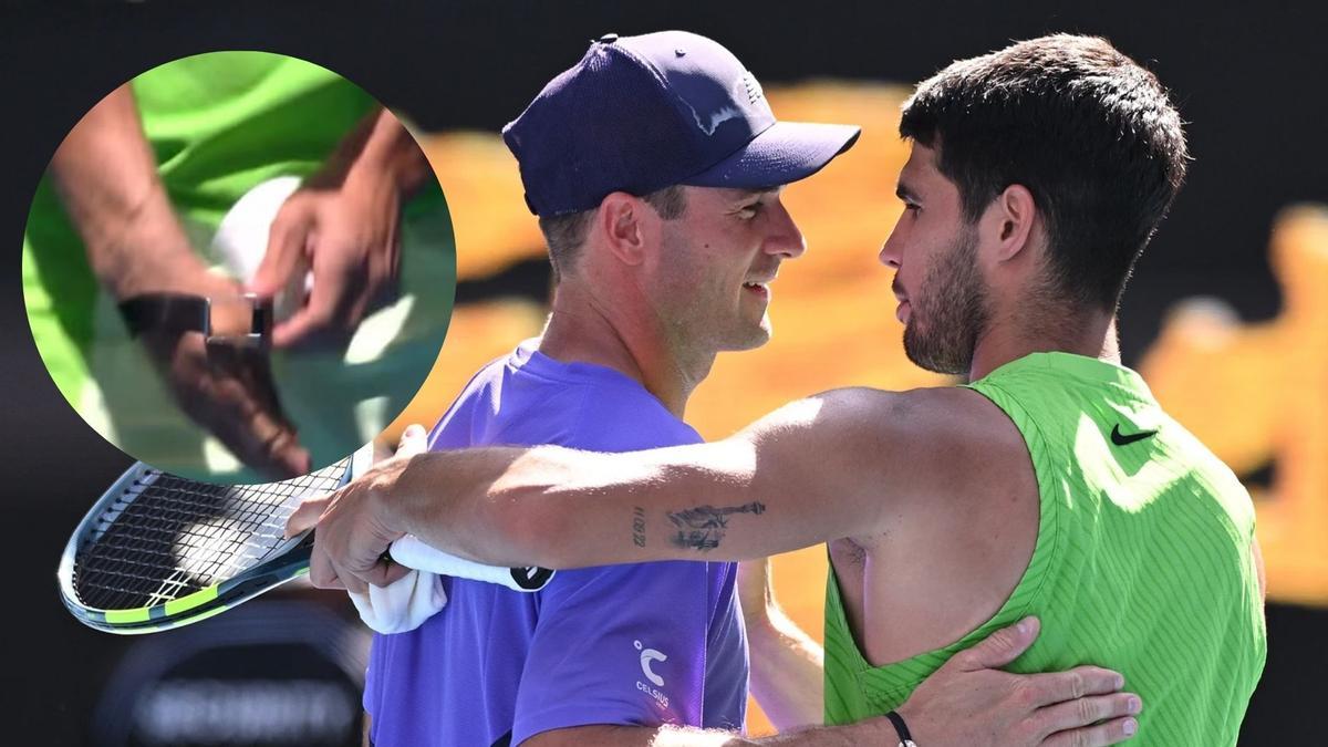 La juez de silla ordenó a Alcaraz a quitarse la pulsera Whoop