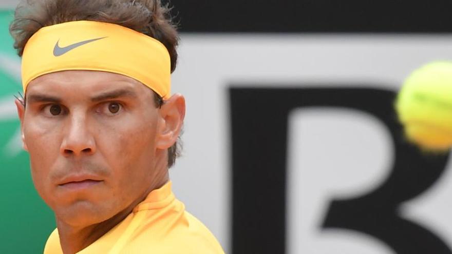 Rafa Nadal en el torneo de Roma.