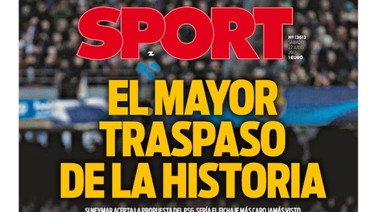 La portada de SPORT de hoy