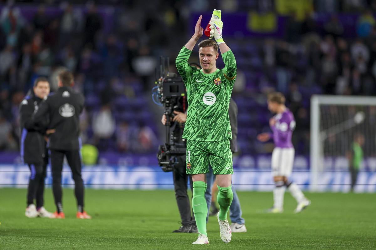 Ter Stegen agrade a la afición su apoyo en Pucela