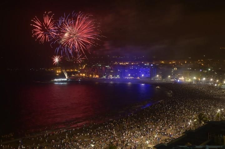 Fuegos de San Juan desde Las Canteras