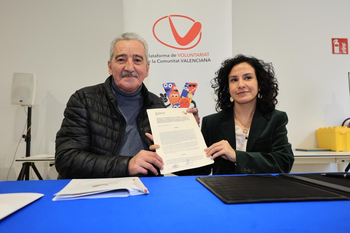 Primer acto de la nueva consellera Albalat en Castelló en el Día del Voluntariado
