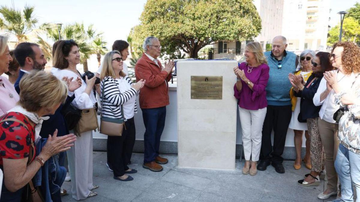 Un momento, ayer, de acto de tributo a la Clínica Marbella.