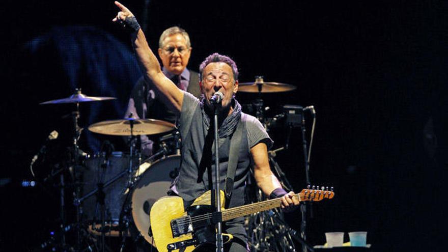 Bruce Springsteen durante el concierto en el Camp Nou