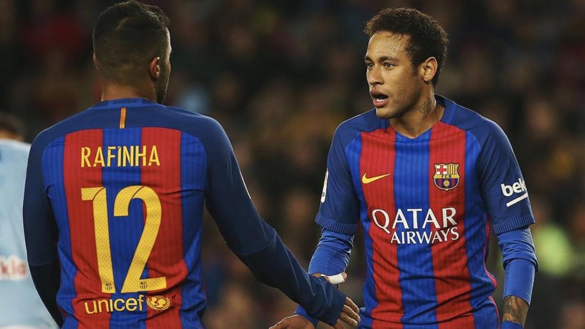 Rafinha y Neymar se pierden el clásico por lesión y sanción