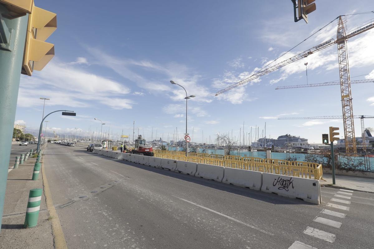 Las fotos del primer día de obras en el Paseo Marítimo de Palma, que se ...