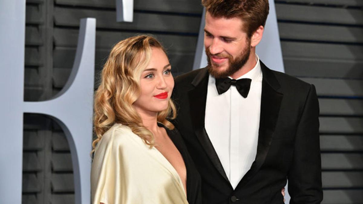 La mirada de Liam Hemsworth a Miley Cyrus en la fiesta post Oscar 2018