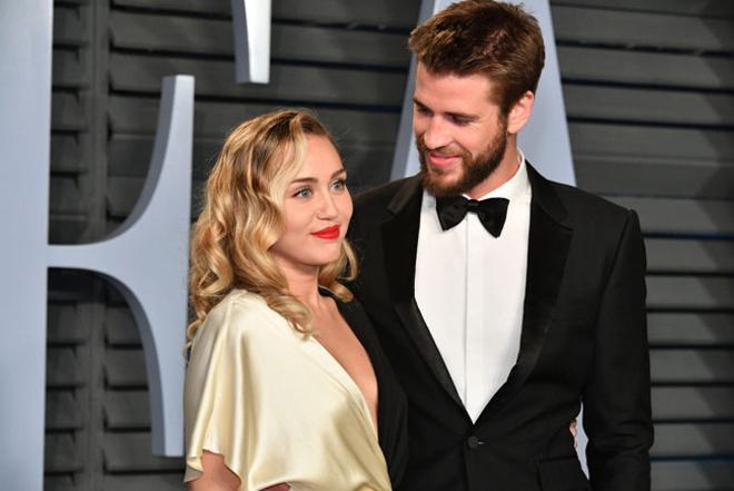 La mirada de Liam Hemsworth a Miley Cyrus en la fiesta post Oscar 2018