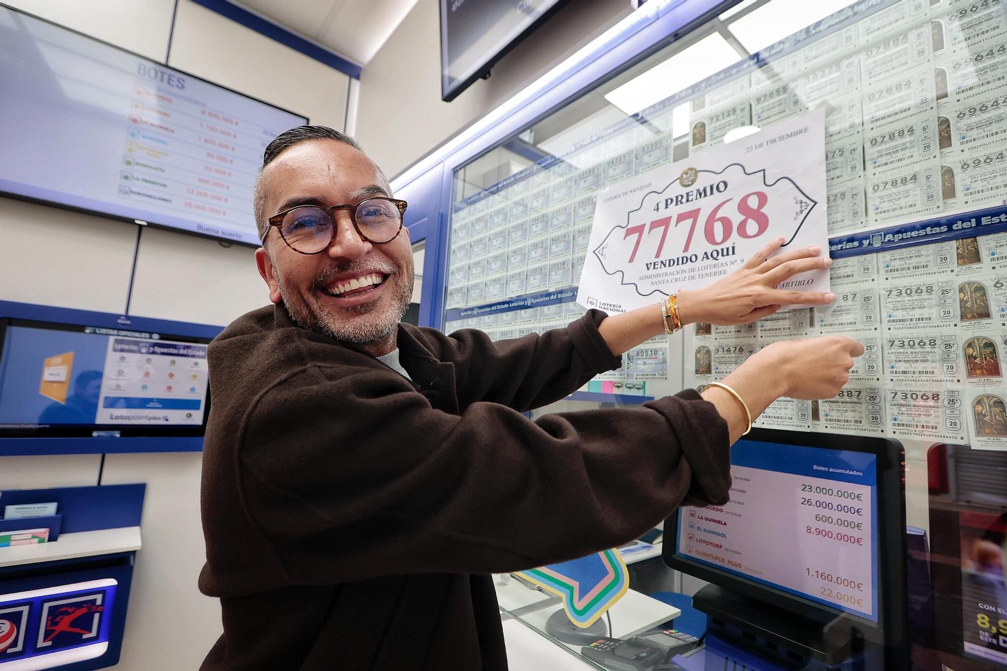 Celebración de un cuarto premio en Santa Cruz de Tenerife