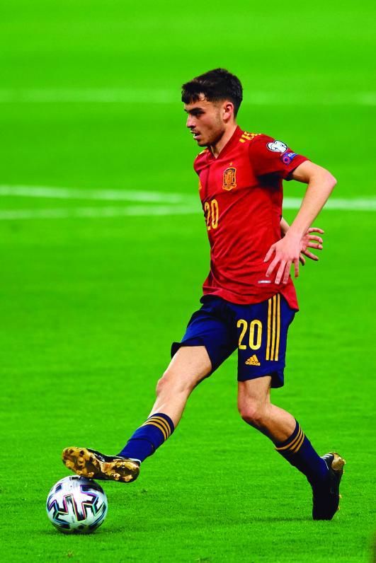 Pedro González López ‘Pedri’, ante Kosovo en el estadio de La Cartuja (Sevilla).