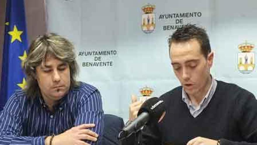 Jesús Nieto y Luciano Huerga durante su comparecencia en la Casa Consistorial.