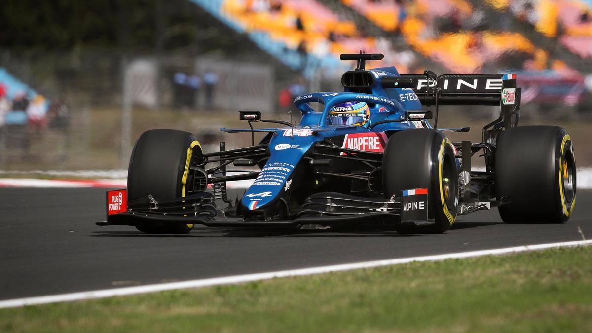 El piloto ovetense Fernando Alonso, a los mandos del Alpine.