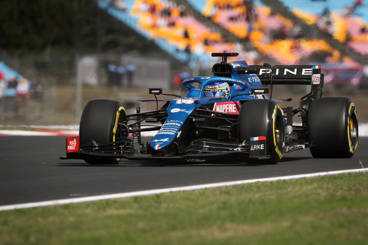 El piloto ovetense Fernando Alonso, a los mandos del Alpine.
