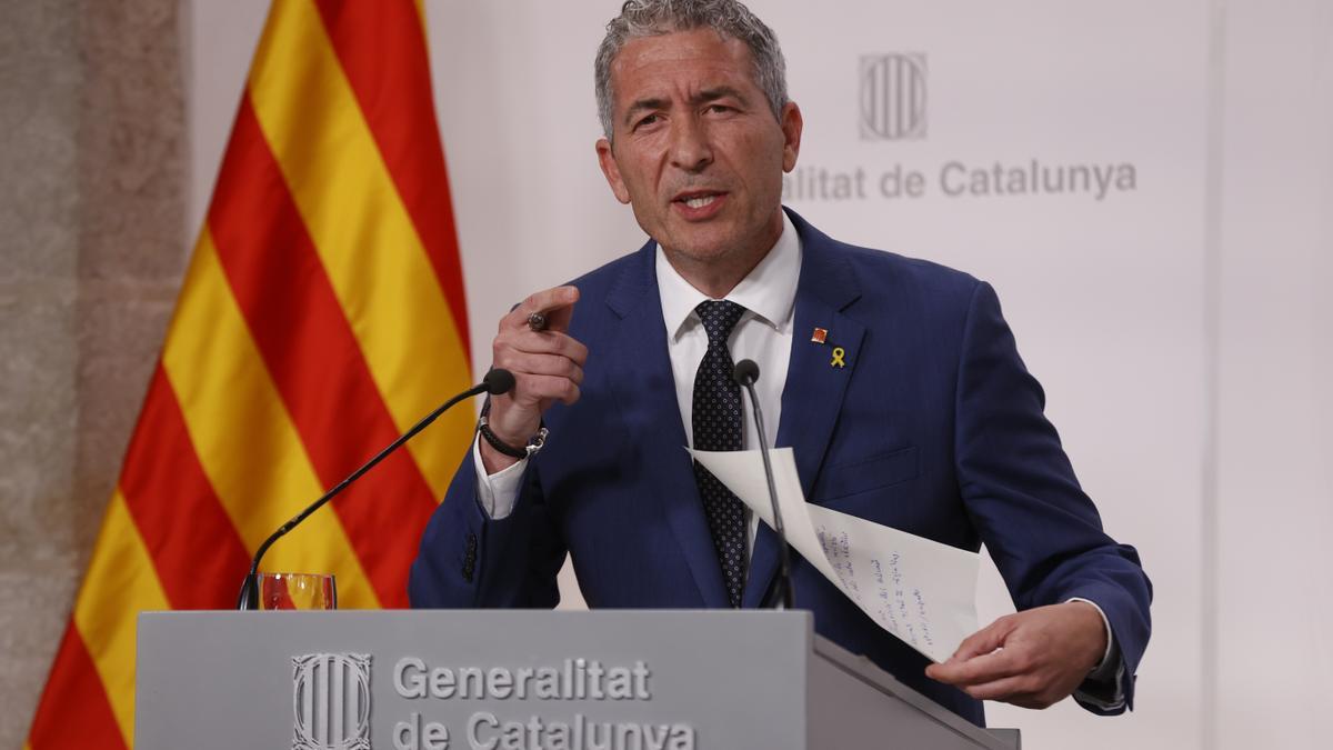 Cambray, durante una rueda de prensa en el Palau de la Generalitat.