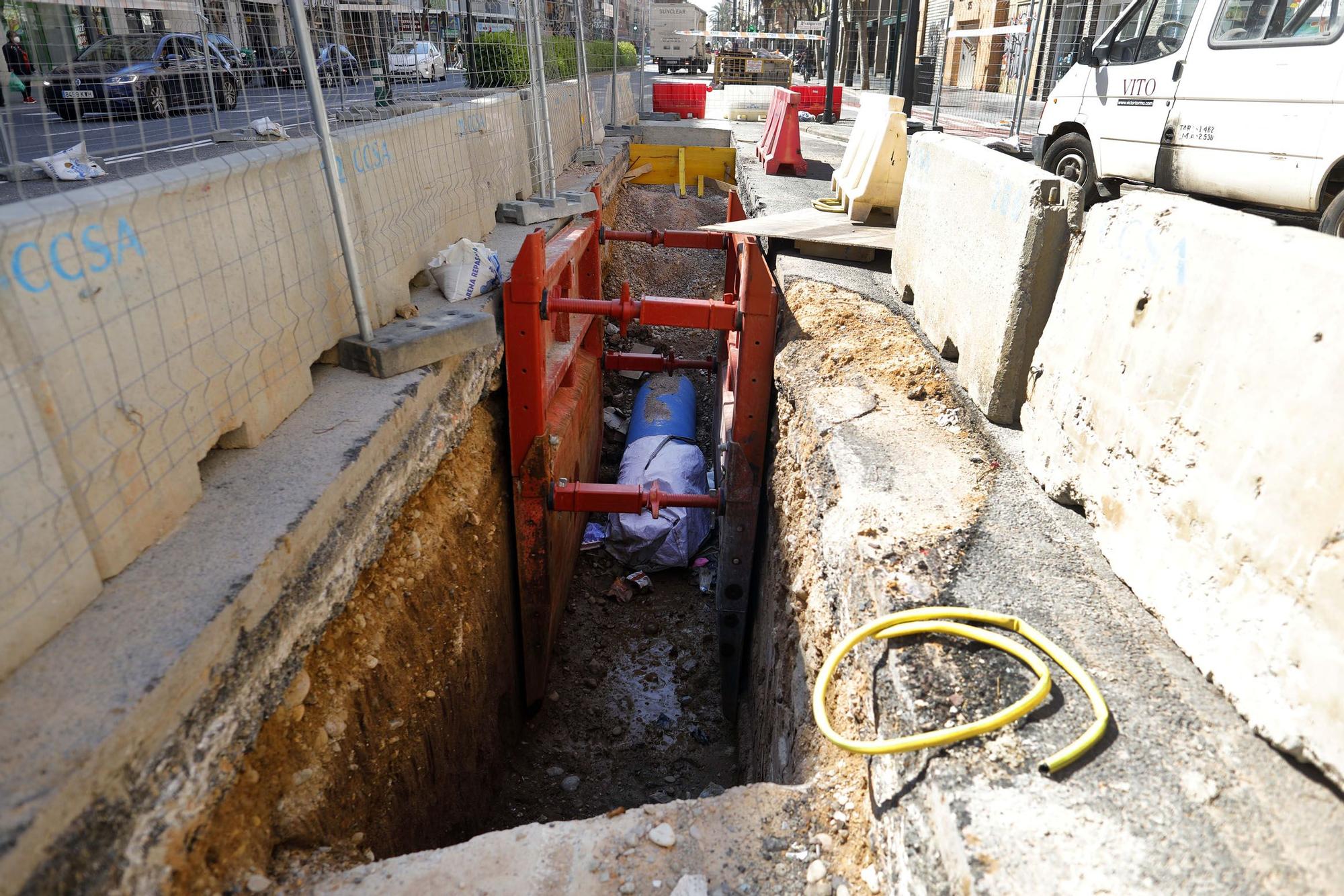 Así avanzan las obras de Peris y Valero