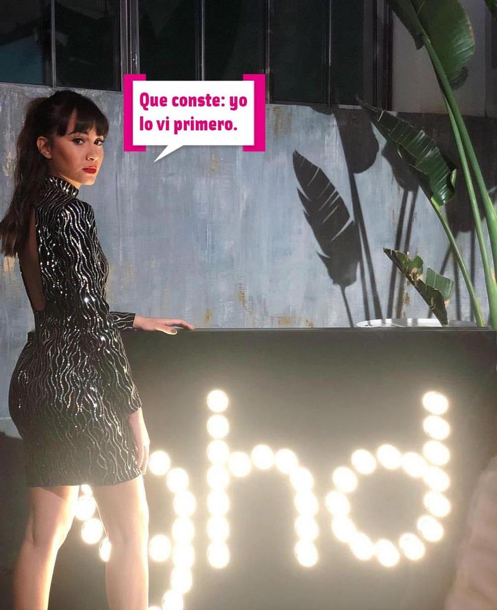 Aitana Ocaña, también tiene el vestido brilli-brilli de Bershka