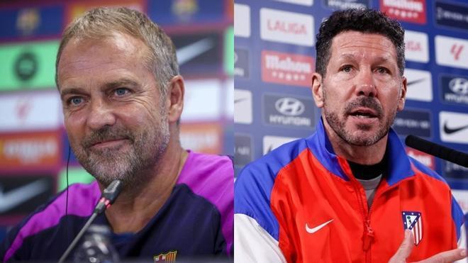 Flick y Simeone, en rueda de prensa
