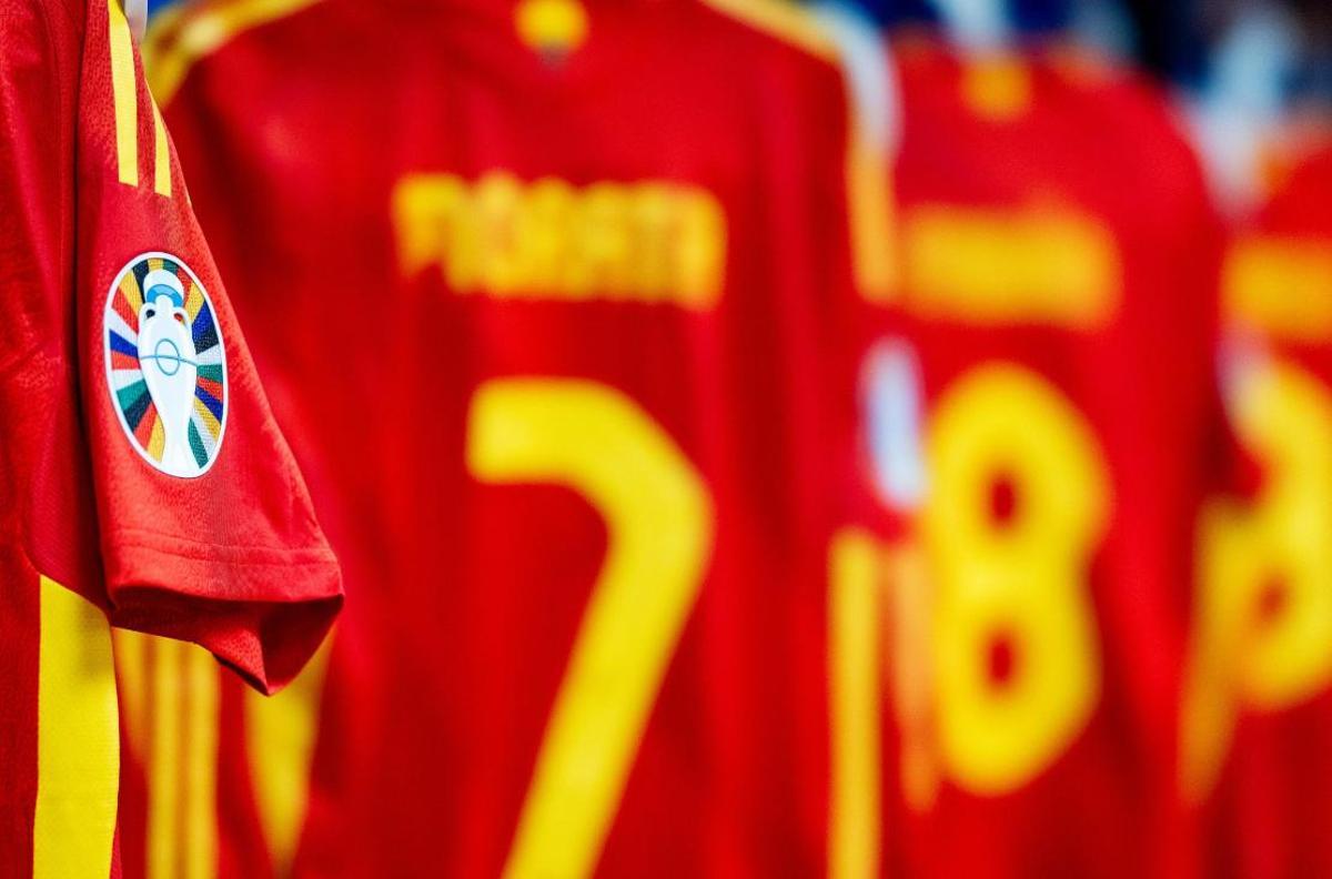 Imagen del vestuario de España antes de un partido en la Eurocopa