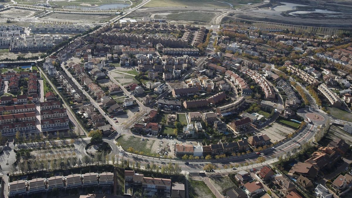 Vista aérea de Montecanal, en Zaragoza, en una imagen de archivo.