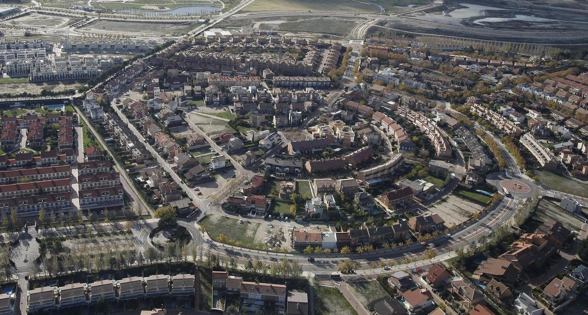 Vista aérea de Montecanal, en Zaragoza, en una imagen de archivo.