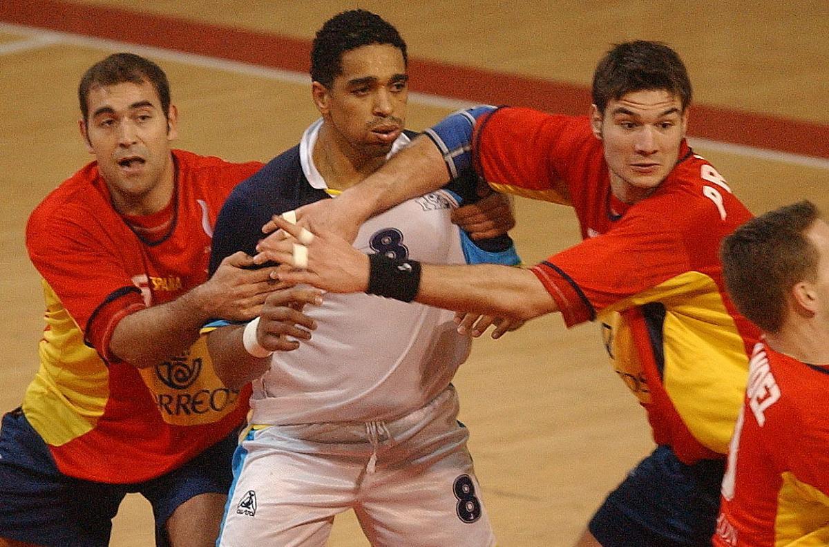 Gabi Ben Modo, con la selección gallega en 2003.