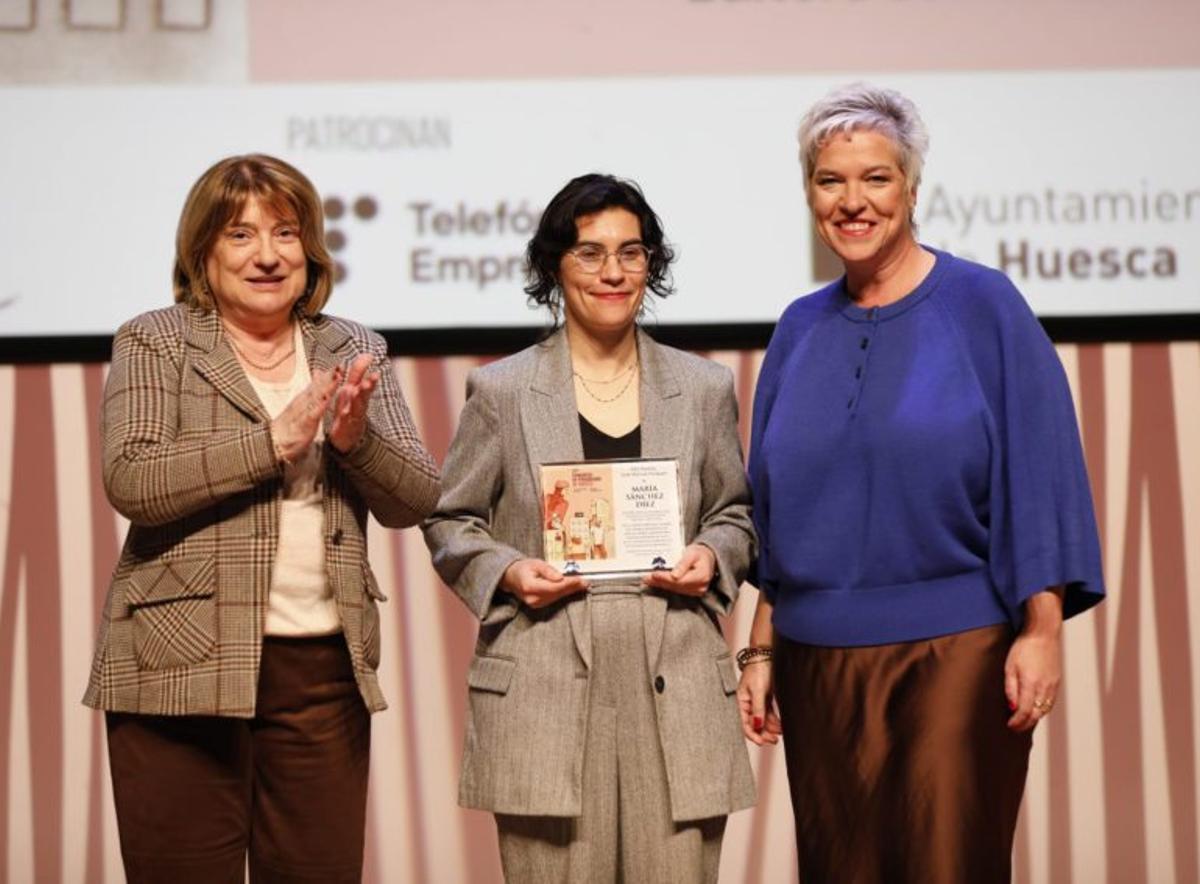 Tomasa Hernández, María Sánchez e Isabel Poncela. | CONGRESO DE PERIODISMO DE HUESCA