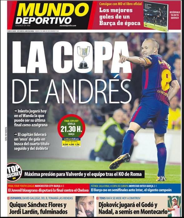 Portadas deportivas sábado 21 de abril de 2018