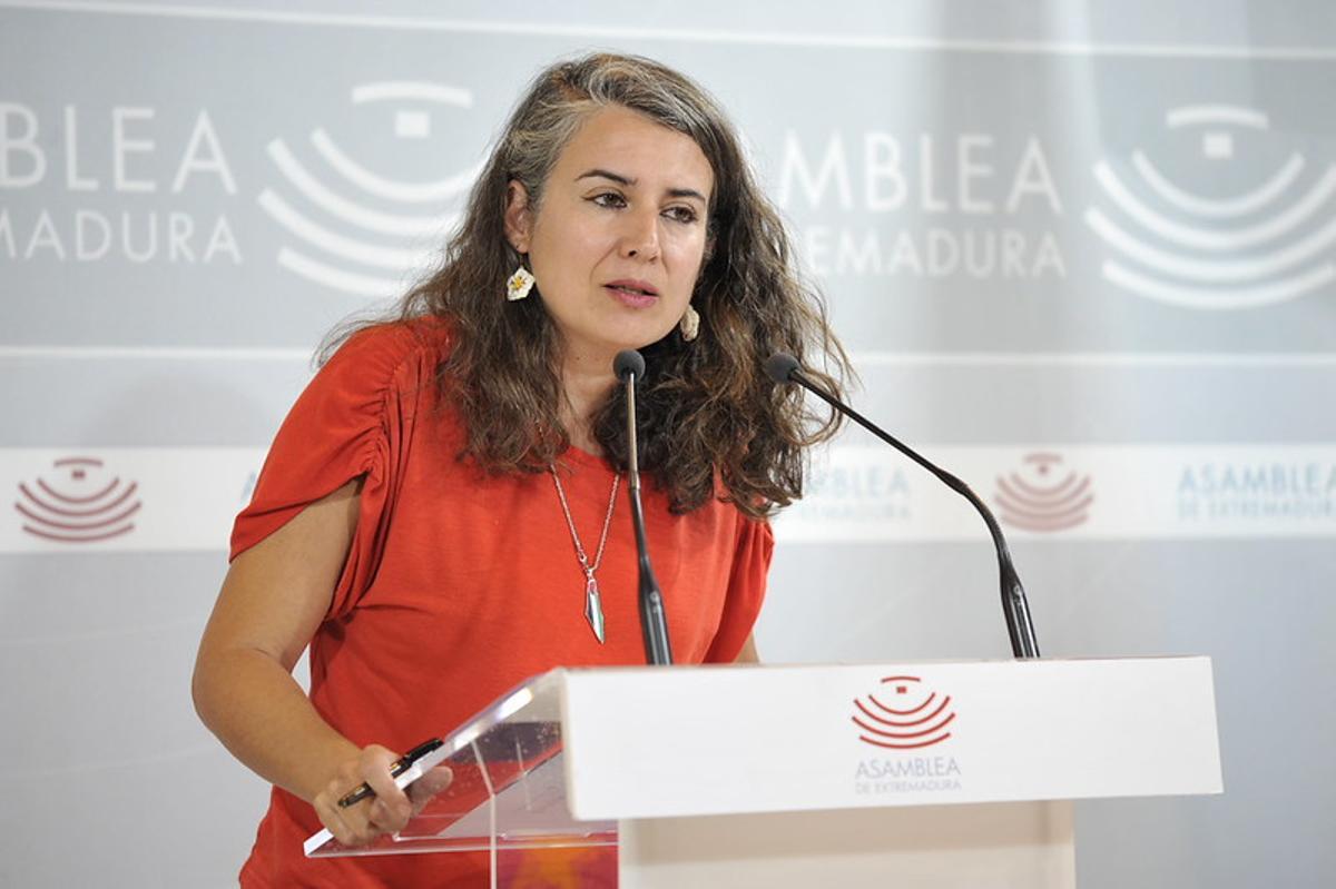 Irene de Miguel, portavoz de Unidas por Extremadura en la Asamblea.
