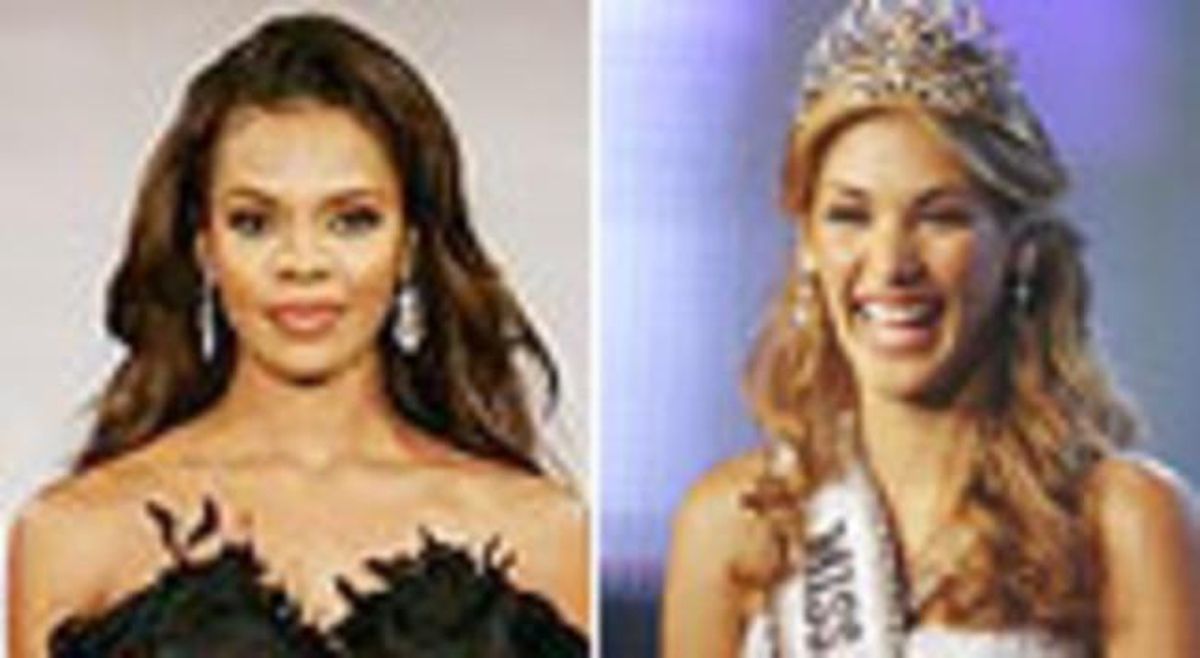 Crystle Stewart, Miss EUA, i Dayana Mendoza, Miss Univers.